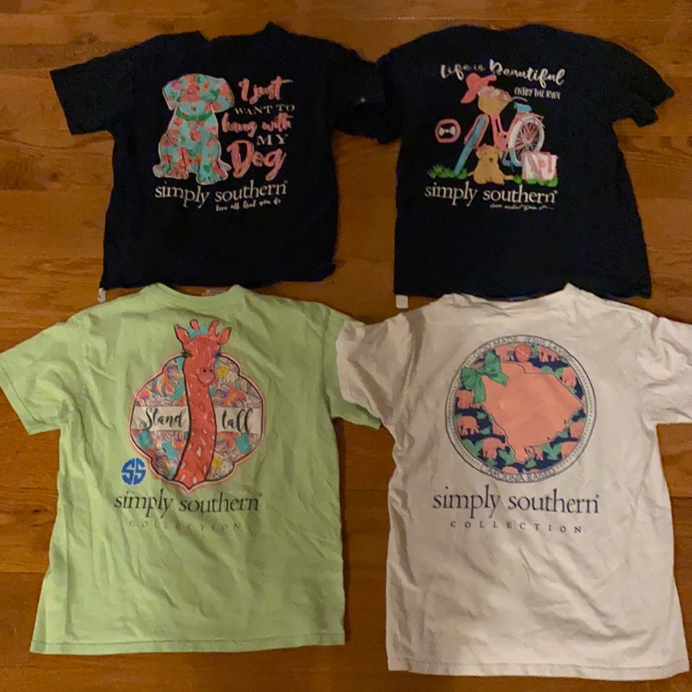 Simply southern tees can be purchased ind or all